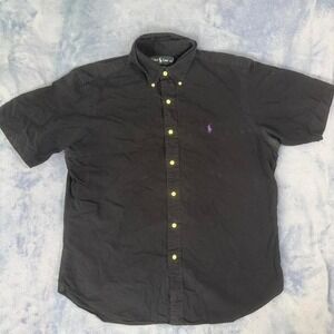 Ralph Lauren black button up shirt Size L